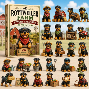 Rottweiler Farm Advent Calendar 2026 - 24-Day Countdown, Acrylic Charms Every Day Bring New Suprises
