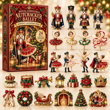 Royal Christmas Nutcracker Ballet Advent Calendar 2026 - 24-Day Countdown, Acrylic Charms