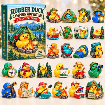 Rubber Duck Camping advent calendar 2026 - 24-Day Countdown, Acrylic Charms