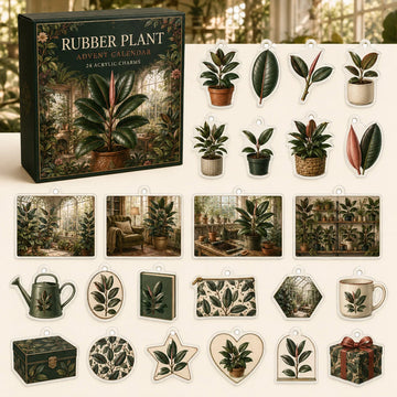 Rubber Plant Advent Calendar 2026 - 24-Day Countdown, Acrylic Charms