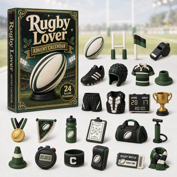 Rugby Lover Advent Calendar 2026 - 24-Day Countdown, Acrylic Charms Every Day Bring New Suprises