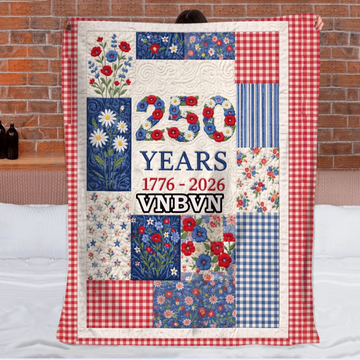 Rustic Celebration Quilted Printed Blanket - Personalized Name - Gift For Rustic Celebration, Her0001