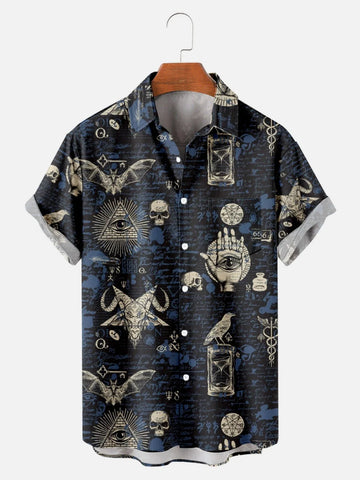 Vintage Alchemy Symbol Hawaiian Shirt