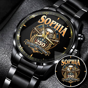SOPHIA 250TH-1 Personalized Watch, 250 Years Of Freedom 1776-2026