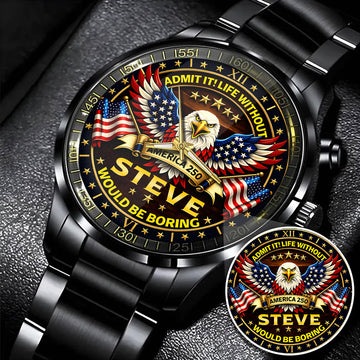 STEVE 250TH-2 Personalized Watch, 250 Years Of Freedom 1776-2026