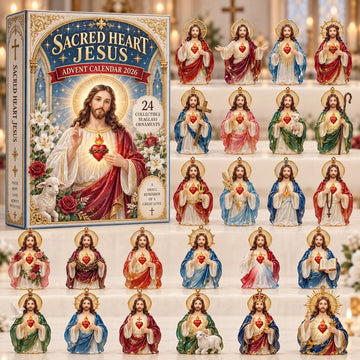 Sacred Heart advent calendar 2026 - 24-Day Countdown, Acrylic Charms
