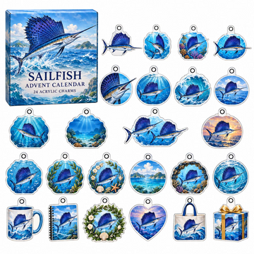 Sailfish Advent Calendar 2026 - 24-Day Countdown, Acrylic Charms Every Day Bring New Suprises