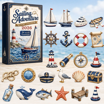 Sailing Adventure Advent Calendar 2026 - 24-Day Countdown, Acrylic Charms Every Day Bring New Suprises