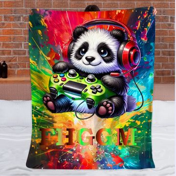 Animal Game Players Customized Blanket - Personalized Name - Player's Gift