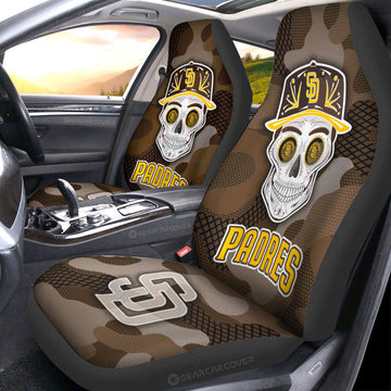 San Diego Padres Car Seat Covers Skull Theme Collection