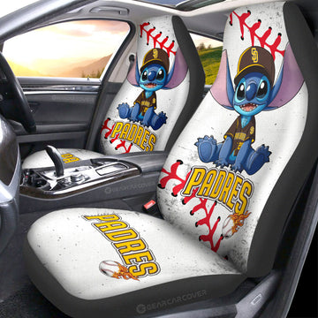 San Diego Padres Car Seat Covers Stitch Theme Collection