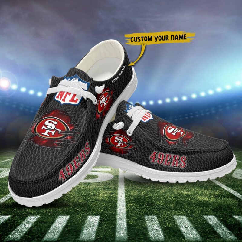 San Francisco 49ers Hey Dude Shoes-NFL Custom Name - Ingenious Gifts Your Whole Family