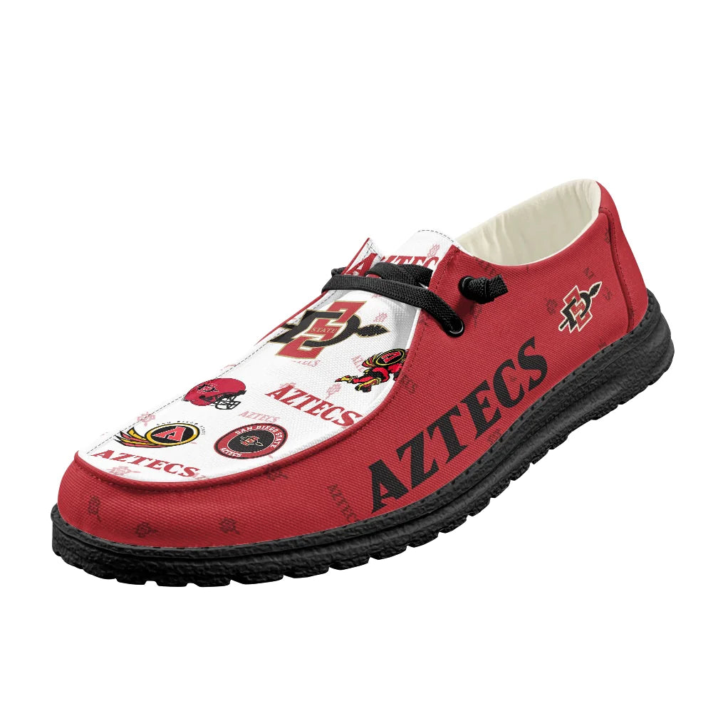 San Diego State Aztecs Loafers - Inspired By Hey Dude Shoes Style