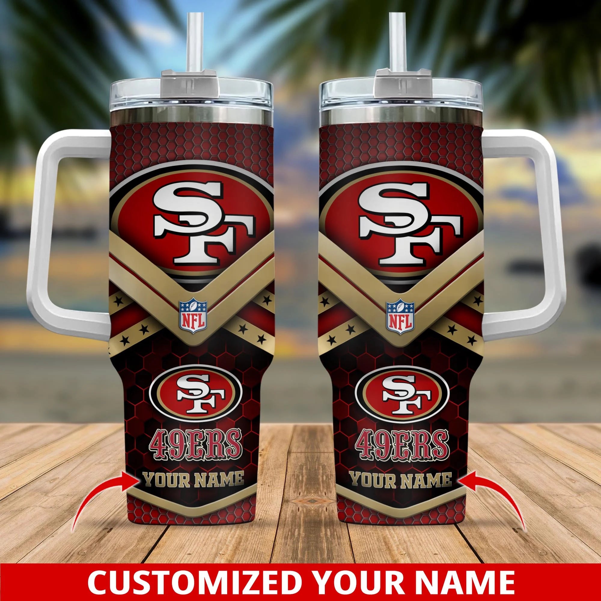 San Francisco 49ers Pesonalized Tumbler 40OZ1