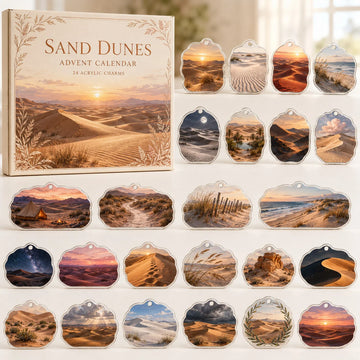 Sand Dunes Advent Calendar 2026 - 24-Day Countdown, Acrylic Charms