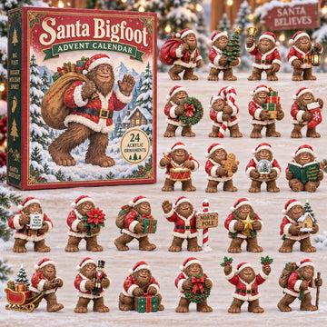 Santa Bigfoot Advent Calendar 2026 - 24-Day Countdown, Acrylic Charms
