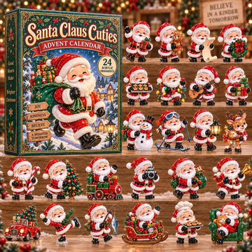 Santa Claus Cuties Advent Calendar 2026 - 24-Day Countdown, Acrylic Charms