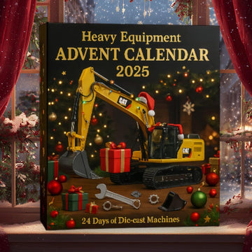 Santa Heavy Equipment 2026 Advent Calendar Heavy Trucks 24 Day Countdown Ornament Christmas Charm Box Gifts Santa Holidays Ornament Boxes