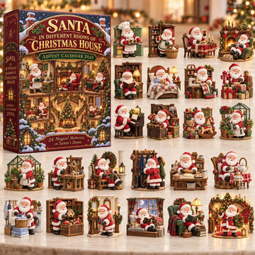 Santa House advent calendar 2026 - 24-Day Countdown, Acrylic Charms