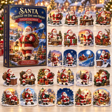 Santa Journey advent calendar 2026 - 24-Day Countdown, Acrylic Charms