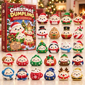 Santa Sleigh Christmas Dumpling Party Advent Calendar 2026 - 24-Day Countdown, Acrylic Charms