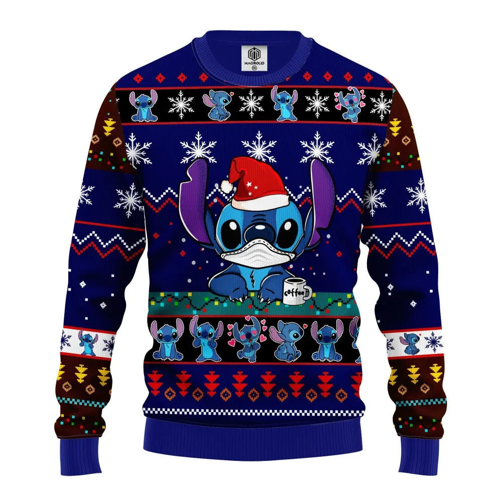 Santa Stitch Lilo And Stitch Disney Ugly Christmas Sweater, Jumpers