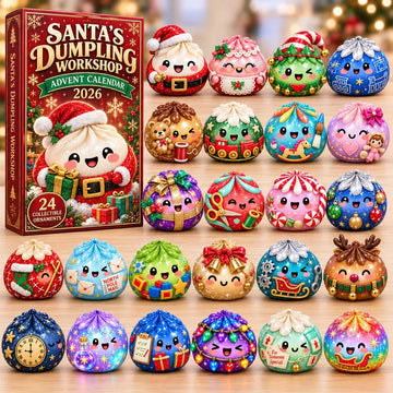 Santas Dumpling Workshop Advent Calendar 2026 - 24-Day Countdown, Acrylic Charms
