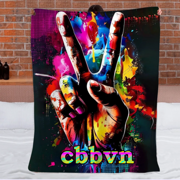 ✌️Say Yeah! - Personalized Name Colorful Blanket - Cool Gifts