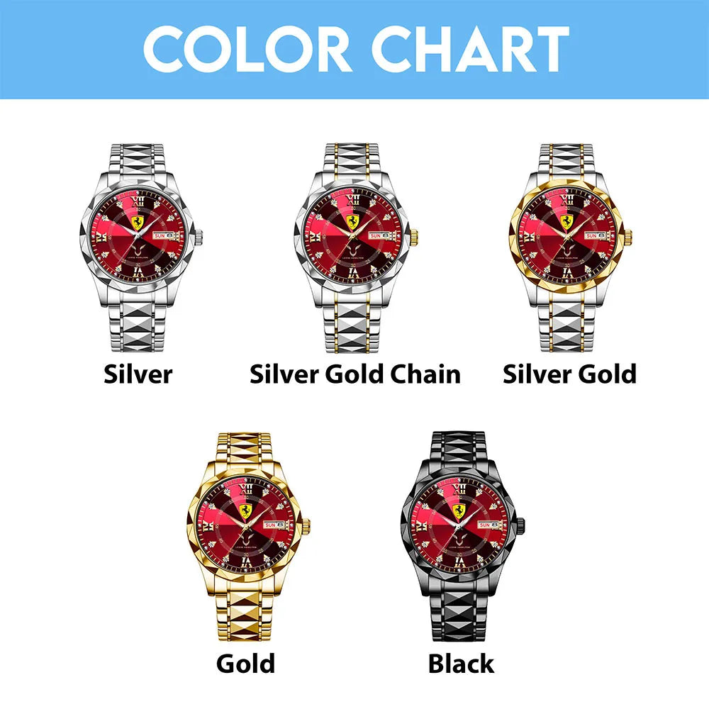 Scuderia Ferrari x Lewis Hamilton Alloy Luxury Quartz Watch – MAITM12498