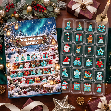 Sea Glass Advent Calendar 2026 24 Day Spirits Countdown Acrylic Charms Blind Box Gift For Family