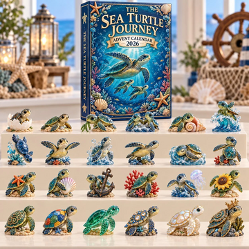 Sea Turtle Journey Advent Calendar 2026 - 24-Day Countdown, Acrylic Charms Every Day Bring New Suprises