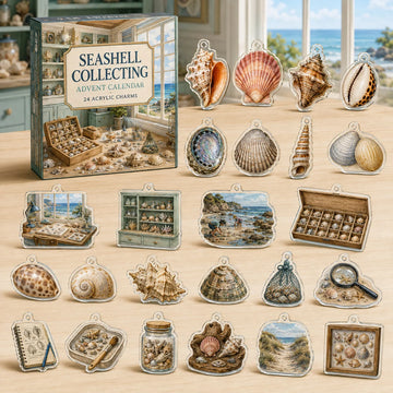 Seashell Collecting Advent Calendar 2026 - 24-Day Countdown, Acrylic Charms
