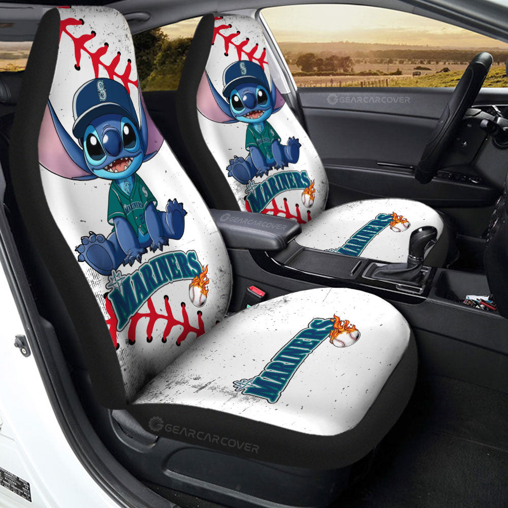Seattle Mariners Car Seat Covers Stitch Theme Collection