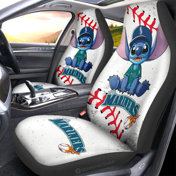 Seattle Mariners Car Seat Covers Stitch Theme Collection