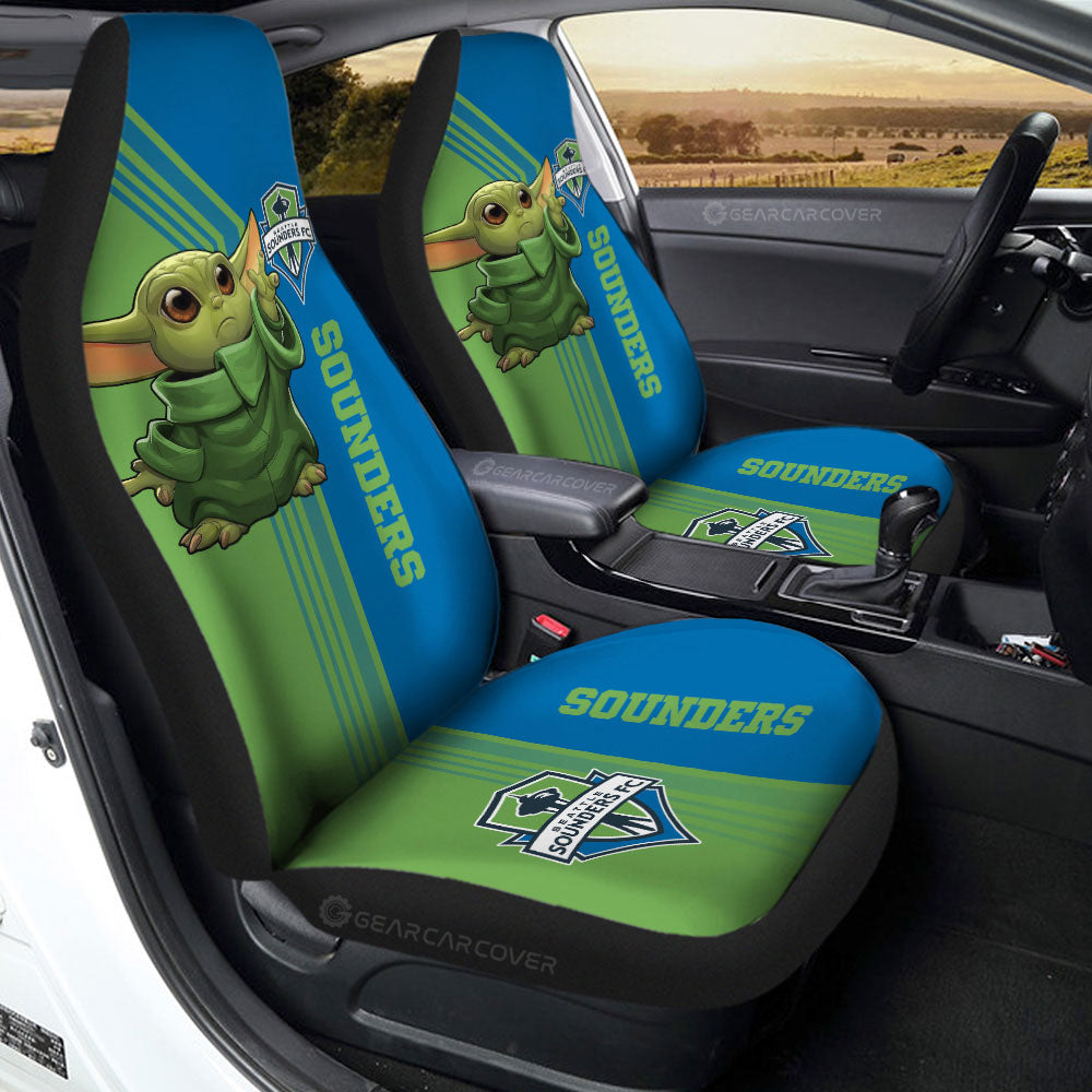 Seattle Sounders FC Car Seat Covers Baby Yoda Car Accessories