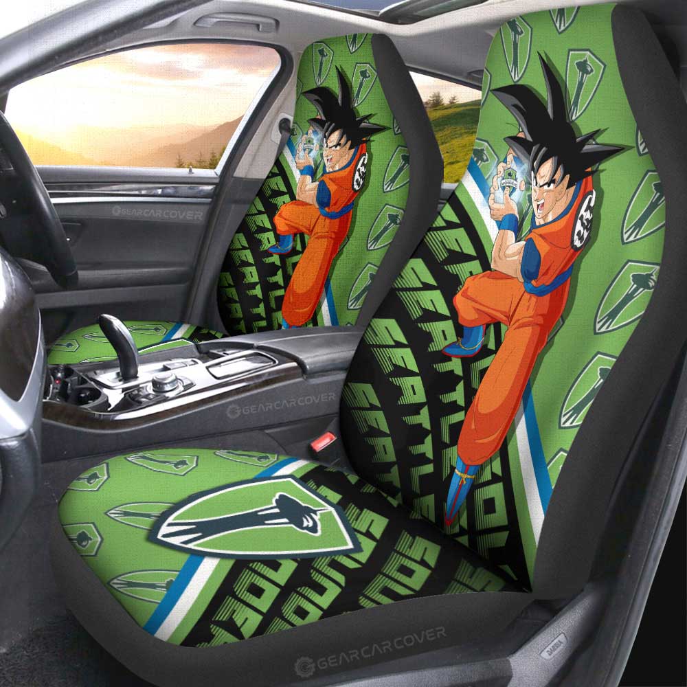 Seattle Sounders FC Car Seat Covers Goku Car Accessories For Fans