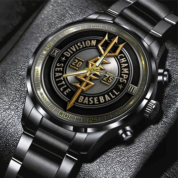 Seattle Mariners x ALCS Bound 2025 Black Stainless Steel Watch – TMTHU1465