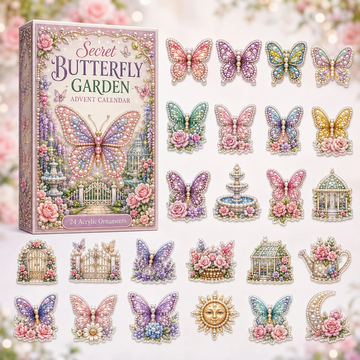 Secret Butterfly Garden Advent Calendar 2026 - 24-Day Countdown, Acrylic Charms Every Day Bring New Suprises