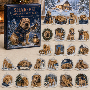 Shar-Pei Advent Calendar 2026 - 24-Day Countdown, Acrylic Charms Every Day Bring New Suprises