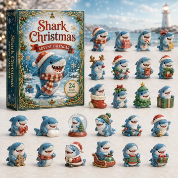 Shark Christmas Advent Calendar 2026 - 24-Day Countdown, Acrylic Charms Every Day Bring New Suprises