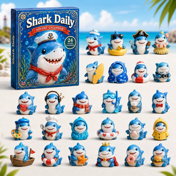 Shark Daily Advent Calendar 2026 - 24-Day Countdown, Acrylic Charms Every Day Bring New Suprises