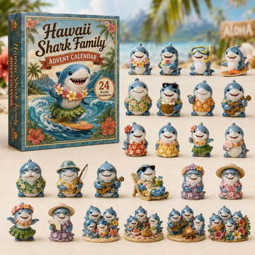 Shark Family Advent Calendar 2026 - 24-Day Countdown, Acrylic Charms Every Day Bring New Suprises