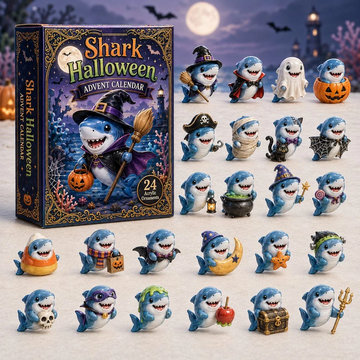 Shark Halloween Advent Calendar 2026 - 24-Day Countdown, Acrylic Charms Every Day Bring New Suprises