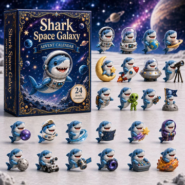 Shark Space Galaxy Advent Calendar 2026 - 24-Day Countdown, Acrylic Charms Every Day Bring New Suprises