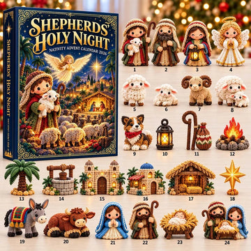 Shepherds of Bethlehem Advent Calendar 2026 - 24-Day Countdown, Acrylic Charms
