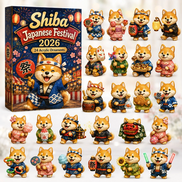 Shiba Japanese Festival Advent Calendar 2026 - 24-Day Countdown, Acrylic Charms Every Day Bring New Suprises