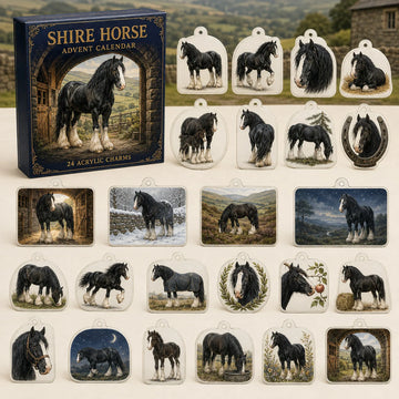 Shire Horse Advent Calendar 2026 - 24-Day Countdown, Acrylic Charms