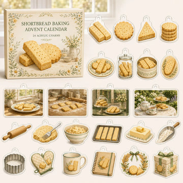 Shortbread Baking Advent Calendar 2026 - 24-Day Countdown, Acrylic Charms
