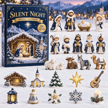 Silent Night Advent Calendar 2026 - 24-Day Countdown, Acrylic Charms