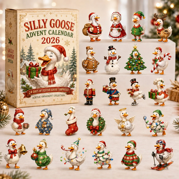 Silly Goose Christmas Advent Calendar 2026 - 24-Day Countdown, Acrylic Charms Every Day Bring New Suprises